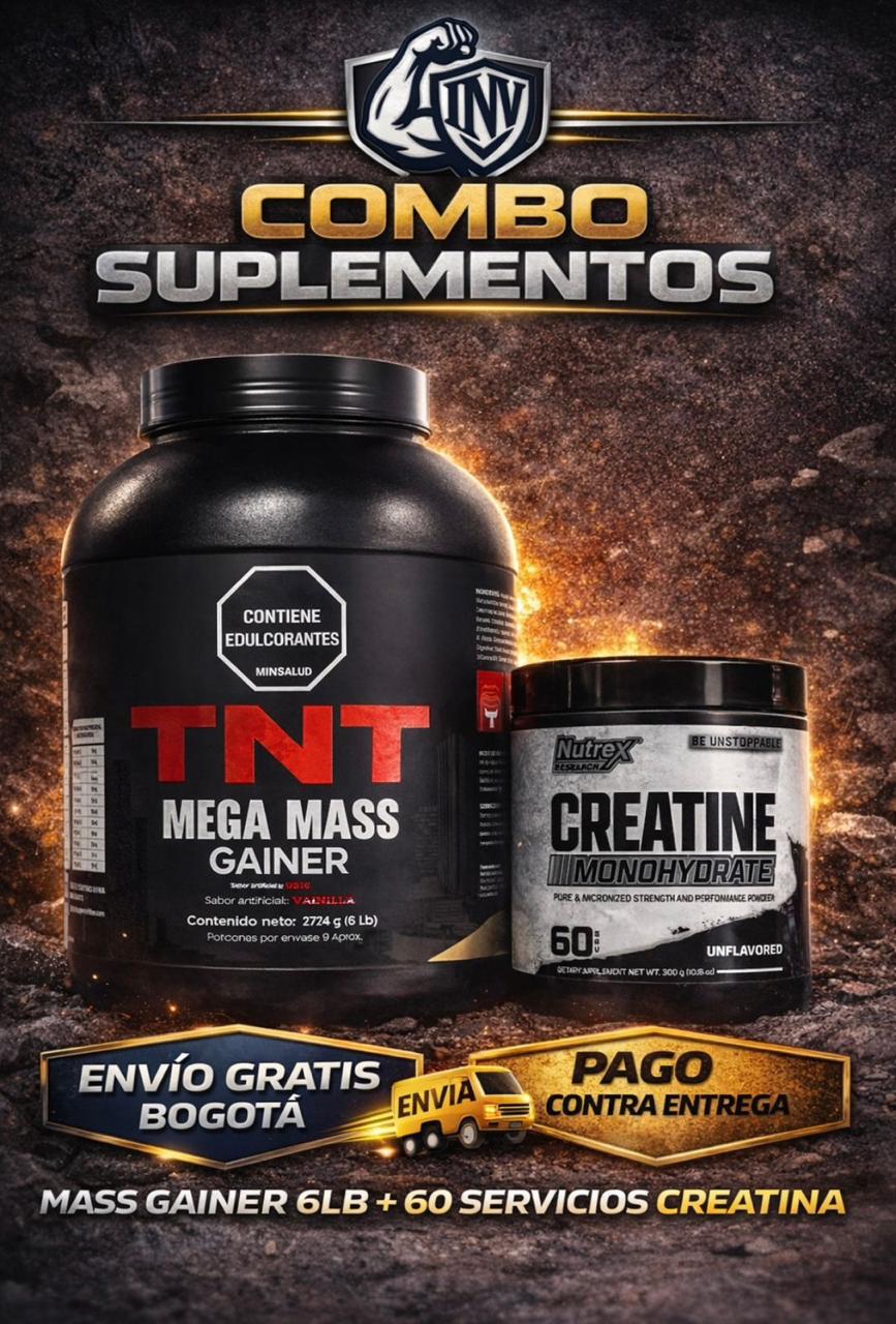 COMBO TNT MEGA MASS GAINER + CREATINA NUTREX